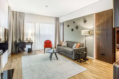 Ein Sitzbereich in der Unterkunft Parkhotel Heilbronn