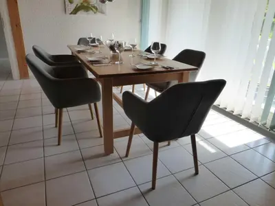 Ein Sitzbereich in der Unterkunft Ferienunterkünfte Zur Mühle