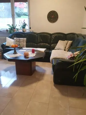Ein Sitzbereich in der Unterkunft Ferienwohnung Wendel