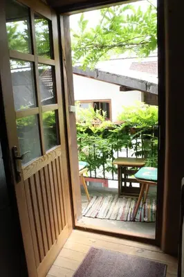 Ein Balkon oder eine Terrasse in der Unterkunft Feriengut zum Trinkstorch