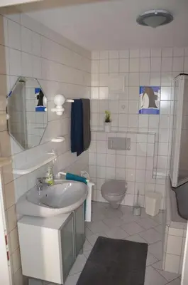 Ein Badezimmer in der Unterkunft Zwischen Weinstrasse und Pfälzer Wald
