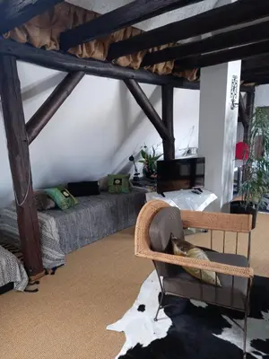 Ein Sitzbereich in der Unterkunft Loft Ziegelei