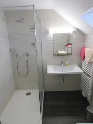 Ein Badezimmer in der Unterkunft Gästehaus Tannenhof