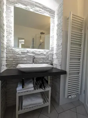 Ein Badezimmer in der Unterkunft Ferienwohnungen Flussufer - Neckargemünd Altstadt