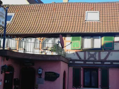 Ein Balkon oder eine Terrasse in der Unterkunft Eulenburg