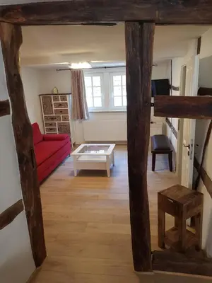 Ein Bett oder Betten in einem Zimmer der Unterkunft Zauberhafte Wohnung in der Nähe von Heidelberg, top Lage