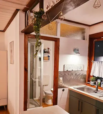 Ein Badezimmer in der Unterkunft Haus im Grünen