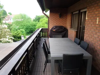 Ein Balkon oder eine Terrasse in der Unterkunft Ferienwohnung Lingenfelder