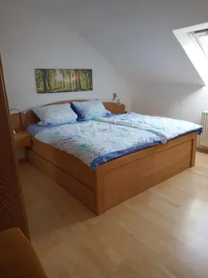Ein Bett oder Betten in einem Zimmer der Unterkunft Natur und Aussicht