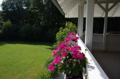 Ein Garten an der Unterkunft Die schönste Unterkunft im Odenwald