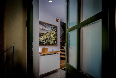 Küche/Küchenzeile in der Unterkunft Modernes Apartment OLIVE Stilvoll und zentral in Besigheim