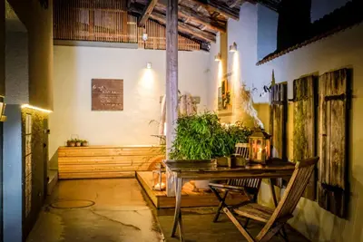 Ein Sitzbereich in der Unterkunft Modernes Apartment OLIVE Stilvoll und zentral in Besigheim