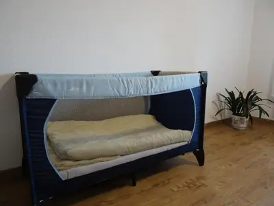 Ein Bett oder Betten in einem Zimmer der Unterkunft Ferienwohnung Bad Rappenau