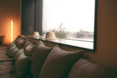 Ein Sitzbereich in der Unterkunft Speicher7 Hotel