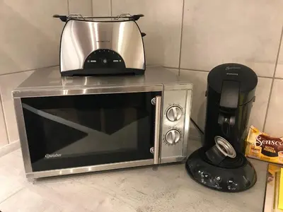 Küche/Küchenzeile in der Unterkunft HARBOUR Business Apartment Karlsruhe