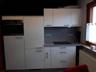 Küche/Küchenzeile in der Unterkunft Ferienwohnung Trommblick - Natur Pur - Rimbach im Odenwald