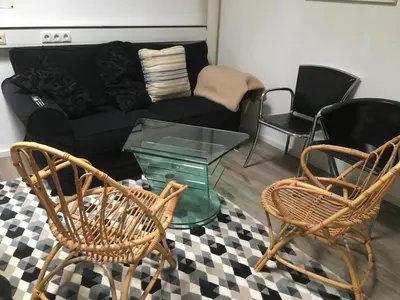 Ein Sitzbereich in der Unterkunft Apartment Johann