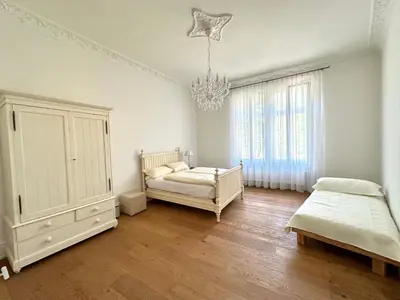 Ein Bett oder Betten in einem Zimmer der Unterkunft Perkeo Apartments