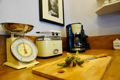 Kaffee-/Teezubehör in der Unterkunft Ferienwohnung Küfer Wandern & Genuss in der Pfalz