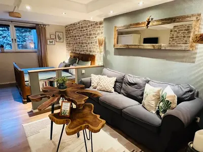 Ein Sitzbereich in der Unterkunft Ferienwohnung Palatina - Auszeit in der Südpfalz
