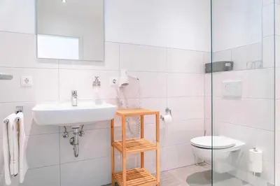 Ein Badezimmer in der Unterkunft Ferienhof Laurentius