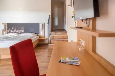 Ein Bett oder Betten in einem Zimmer der Unterkunft Ferienhof Laurentius