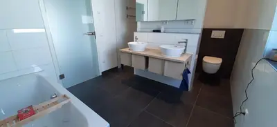 Ein Badezimmer in der Unterkunft Ferienwohnung Menge