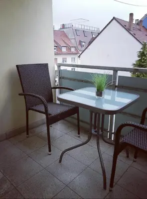 Ein Balkon oder eine Terrasse in der Unterkunft Albnest - Wohlfühlen in der nähe der Alb