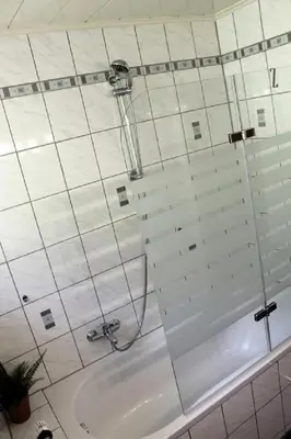 Ein Badezimmer in der Unterkunft Ferienwohnung Jasmin in Schönau bei Heidelberg FEWO 2
