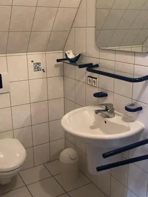 Ein Badezimmer in der Unterkunft Gasthof zum Hirsch