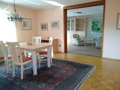Ein Sitzbereich in der Unterkunft Burgblick-Fewo Töpfer