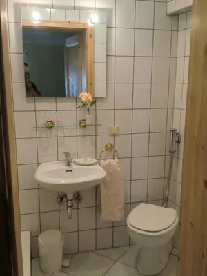 Ein Badezimmer in der Unterkunft Pension Deerkemer Kuh