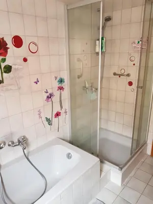 Ein Badezimmer in der Unterkunft Isoldes Ferienparadies