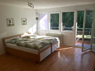 Ein Bett oder Betten in einem Zimmer der Unterkunft Ferienwohnung Asal