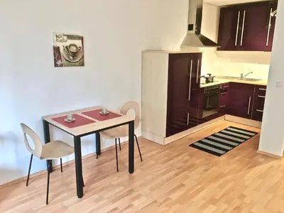 Küche/Küchenzeile in der Unterkunft Ferienwohnung Asal