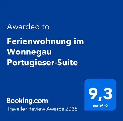 Ein Zertifikat, Auszeichnung, Logo oder anderes Dokument, das in der Unterkunft Ferienwohnung im Wonnegau Portugieser-Suite ausgestellt ist