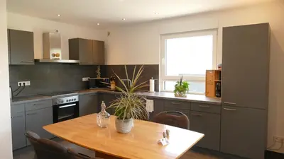 Küche/Küchenzeile in der Unterkunft Luxury Apartment Weingarten