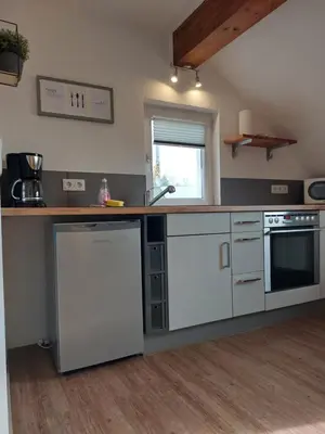 Küche/Küchenzeile in der Unterkunft Ferienwohnung Kohl'sche Hof