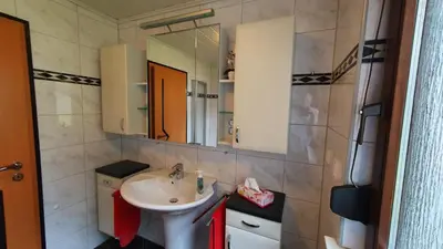 Ein Badezimmer in der Unterkunft Ferienhaus KorsikaBlick