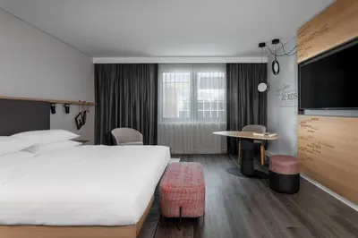 Ein Bett oder Betten in einem Zimmer der Unterkunft Frankfurt Airport Marriott Hotel