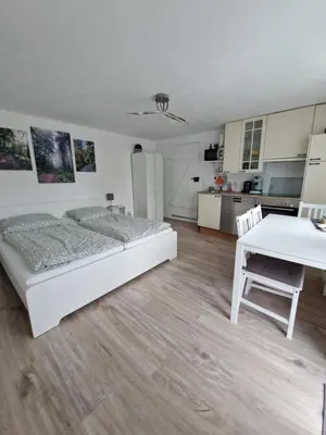 Ein Bett oder Betten in einem Zimmer der Unterkunft Waldbergperle Ernsbach