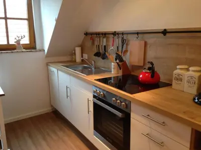 Küche/Küchenzeile in der Unterkunft Gästehaus Janson