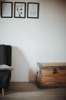 Ein Sitzbereich in der Unterkunft Gästehaus Janson