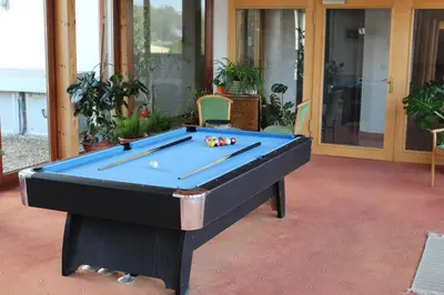 Ein Billardtisch in der Unterkunft Villa Waldeck