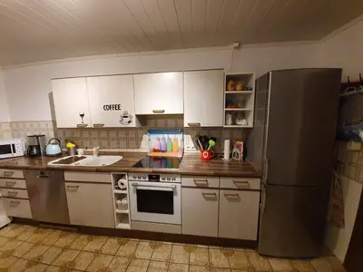 Küche/Küchenzeile in der Unterkunft Ferienwohnung Urlaub im Kraichgau