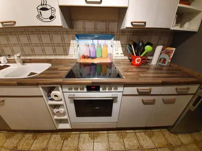 Küche/Küchenzeile in der Unterkunft Ferienwohnung Urlaub im Kraichgau