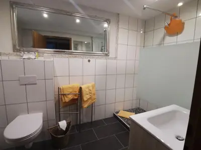 Ein Badezimmer in der Unterkunft Zur Mühle