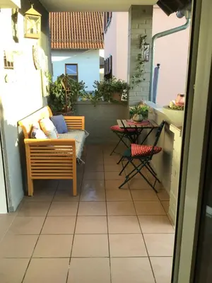 Ein Balkon oder eine Terrasse in der Unterkunft Ferien- und Monteurswohnung Heilbrunnen