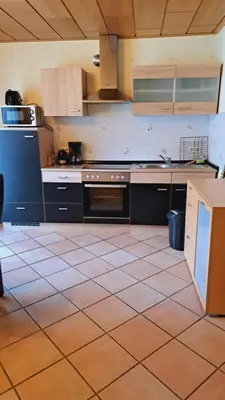 Küche/Küchenzeile in der Unterkunft Ferienwohnung Jasmin in Schönau bei Heidelberg Fewo 1 mit Terrasse