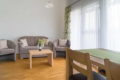 Ein Sitzbereich in der Unterkunft Winzerhof Schmid